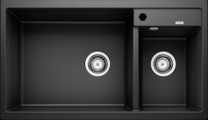 Врезная кухонная мойка Blanco METRA 9 SILGRANIT PuraDur (чаша слева) черный