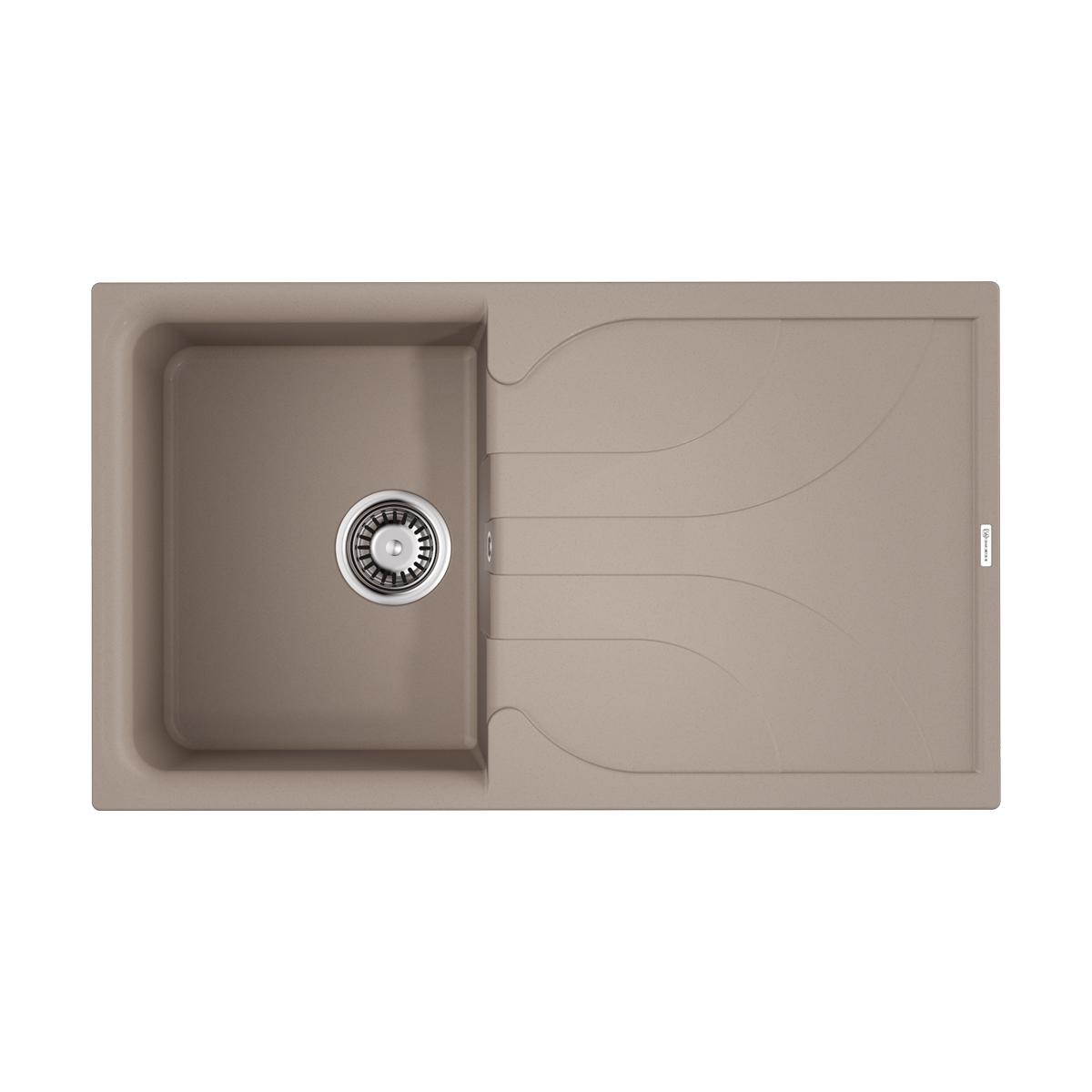 Врезная кухонная мойка Omoikiri Yasugata 86-SA бежевый 4993870