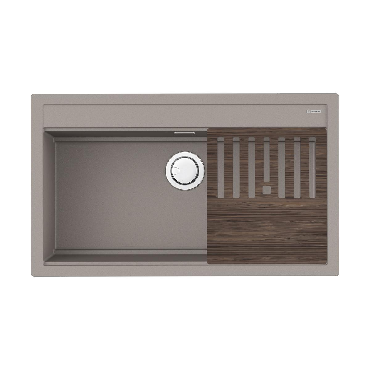Врезная кухонная мойка Omoikiri Kitagawa 86-LB-GR leningrad grey 4993796