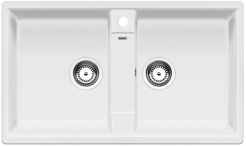 Врезная кухонная мойка Blanco ZIA 9 SILGRANIT PuraDur белый