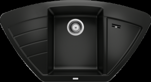Врезная кухонная мойка Blanco ZIA 9 E SILGRANIT PuraDur черный