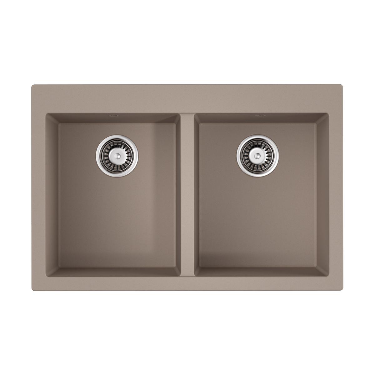 Врезная кухонная мойка Omoikiri Bosen 80-2-SA бежевый 4993841