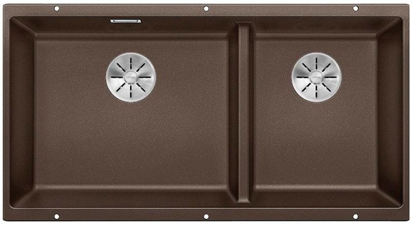 Врезная кухонная мойка Blanco SUBLINE 480/320-U SILGRANIT PuraDur кофе
