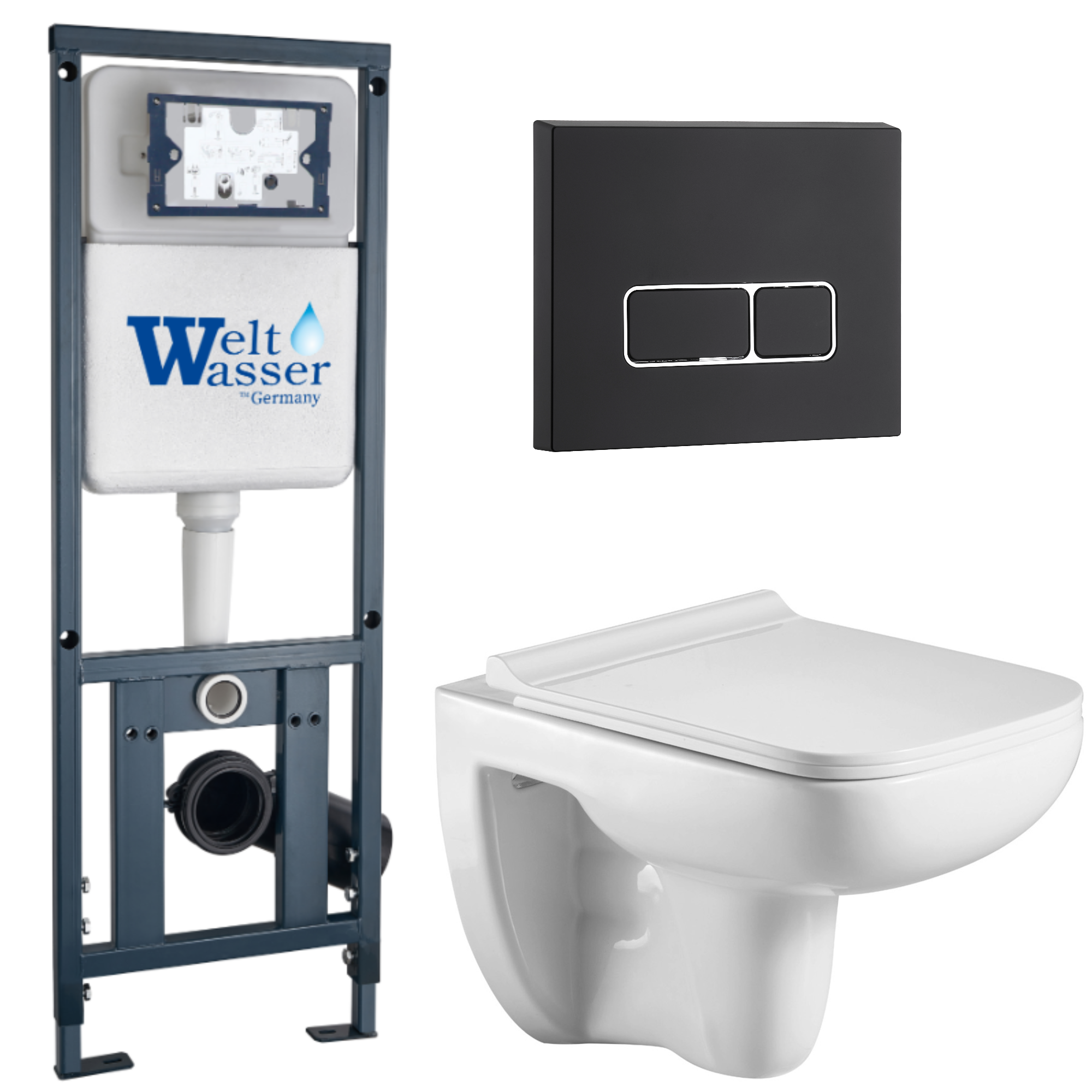 Комплект WeltWasser 10000010731 Kehlbach 004 GL-WT + Marberg 410 + Marberg 410 SE MT-BL