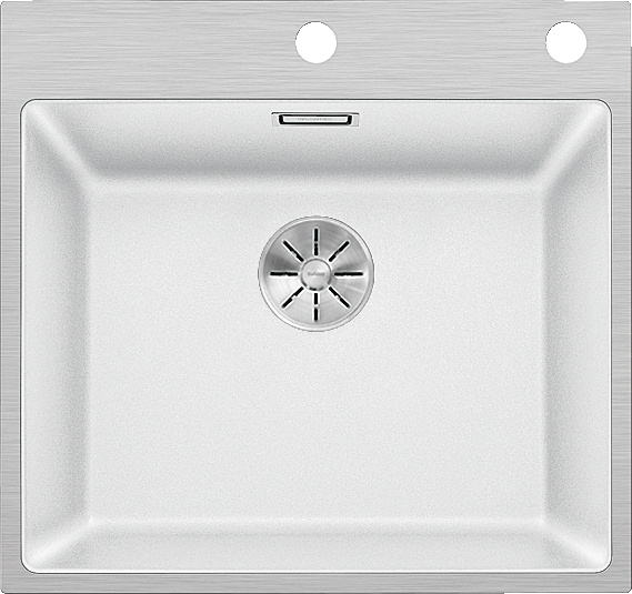 Врезная кухонная мойка Blanco SUBLINE 500-IF/A SILGRANIT PuraDur белый