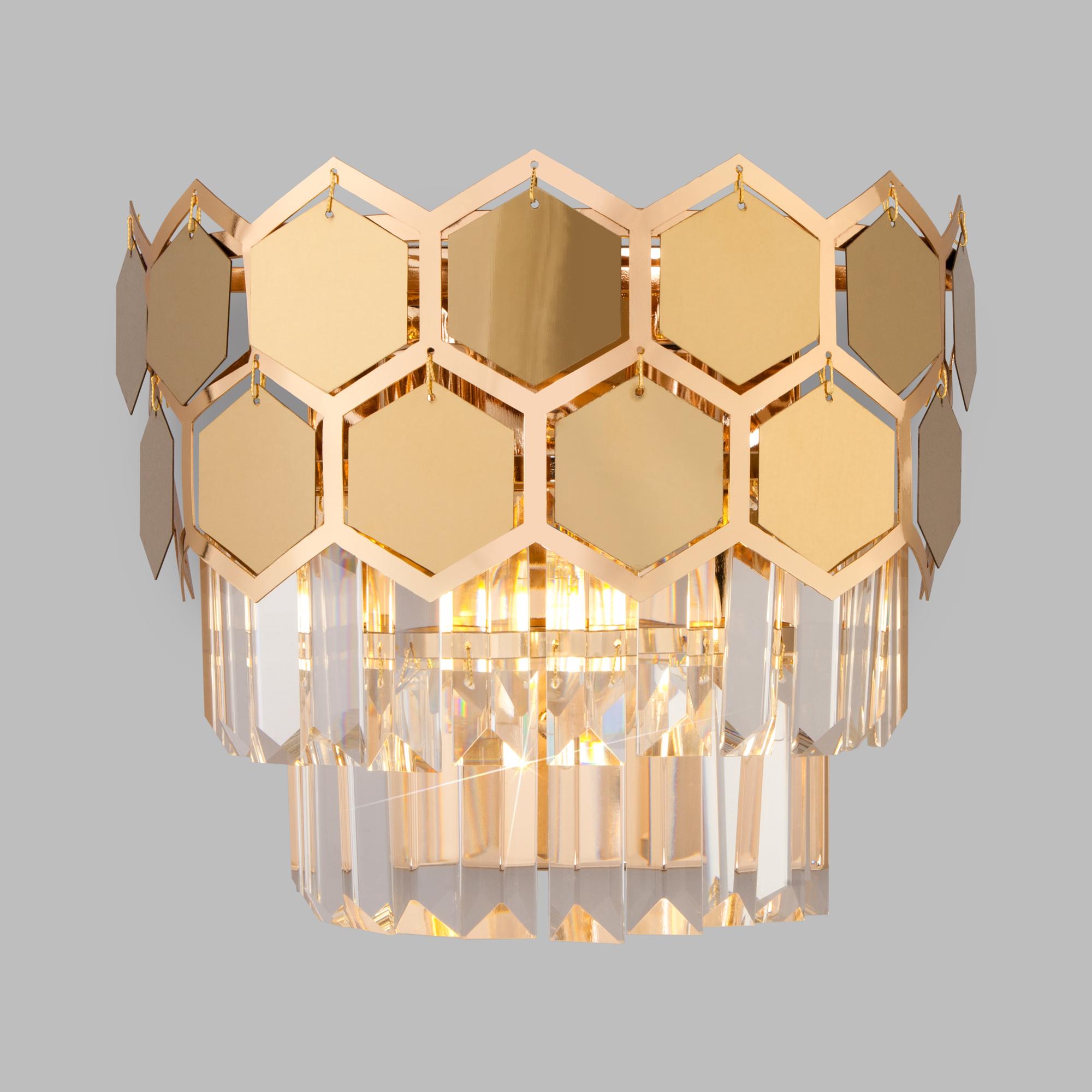 Настенный светильник с хрусталем Eurosvet 10113/2 золото