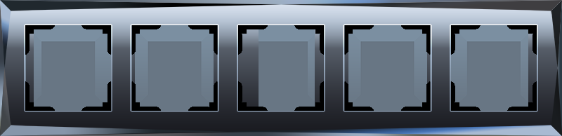 Рамка на 5 постов черный Werkel WL08-Frame-05