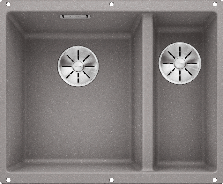 Врезная кухонная мойка Blanco SUBLINE 340/160-U SILGRANIT PuraDur (чаша слева) алюметаллик