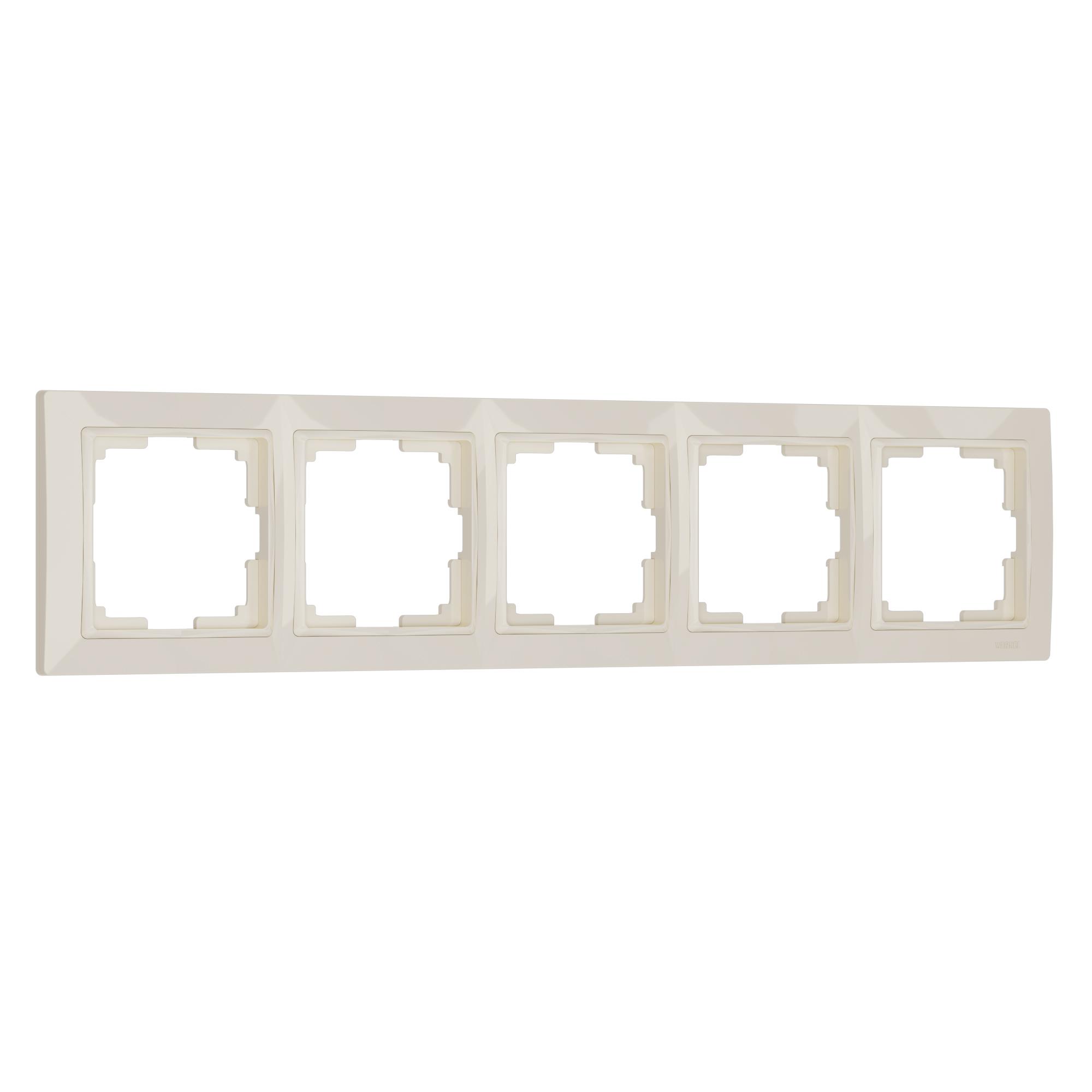 Рамка на 5 постов слоновая кость basic Werkel W0052003