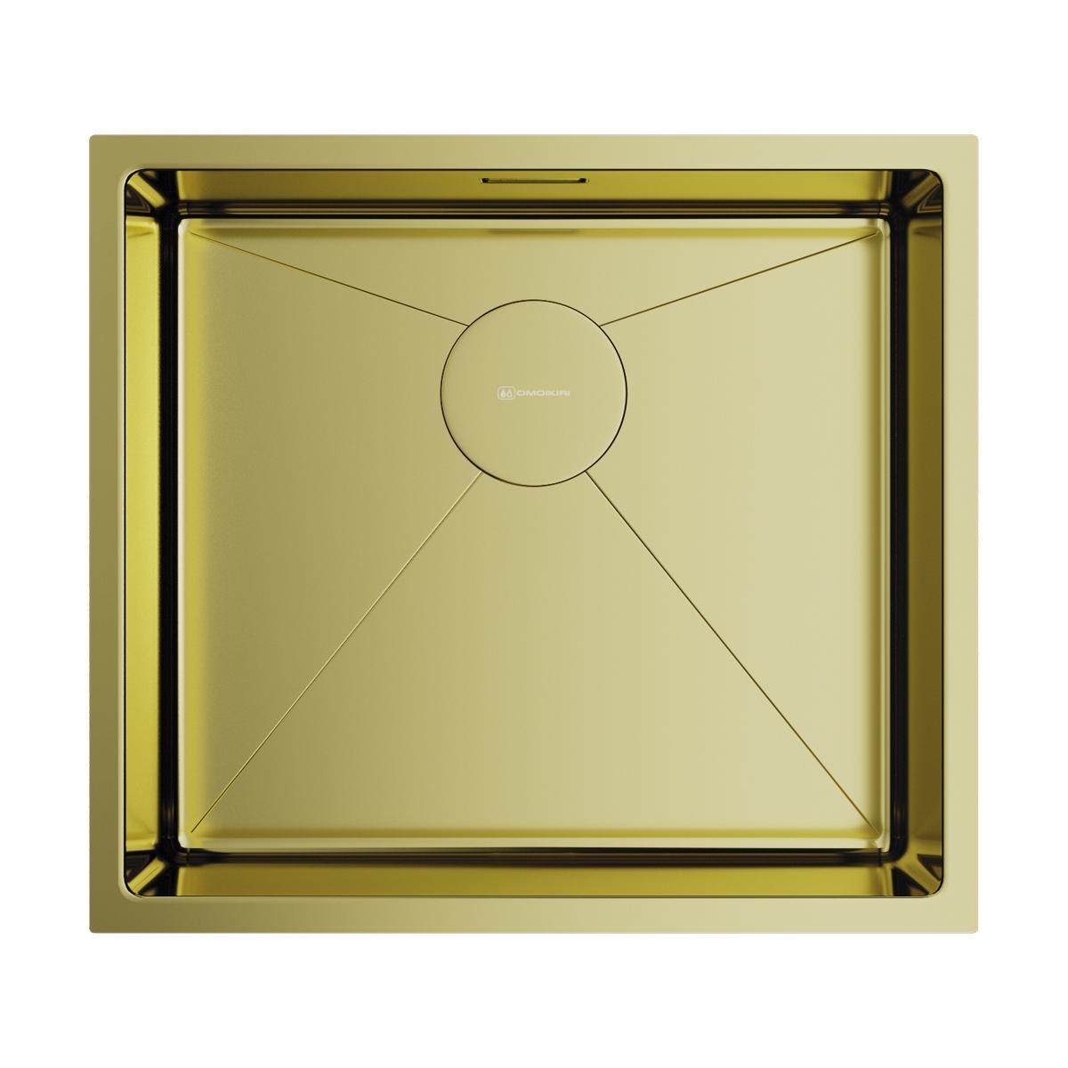 Интегрированная кухонная мойка Omoikiri Taki 49-U/IF-LG нерж.сталь/светлое золото 4973523