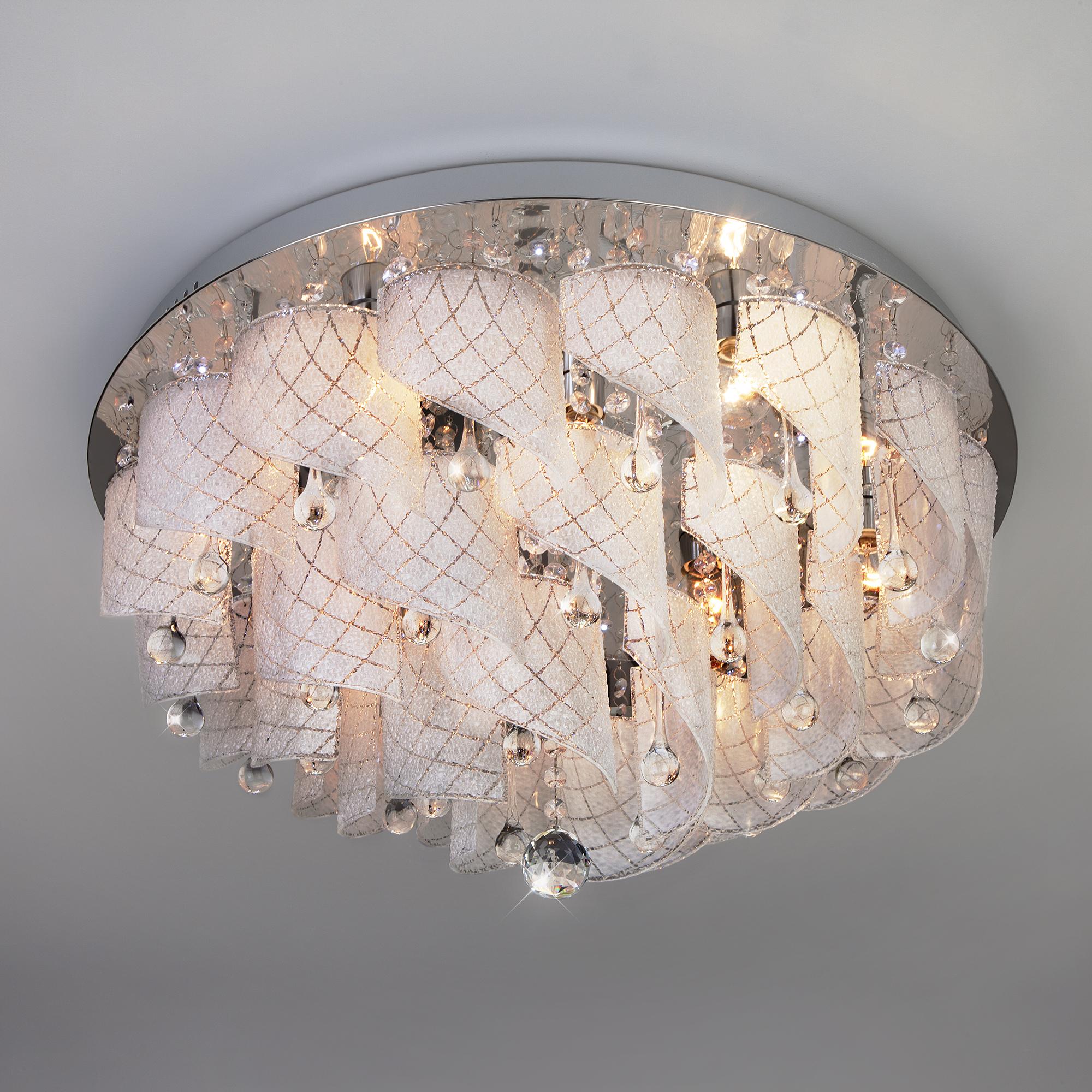 Люстра потолочная и пультом Eurosvet 80117/9 хром