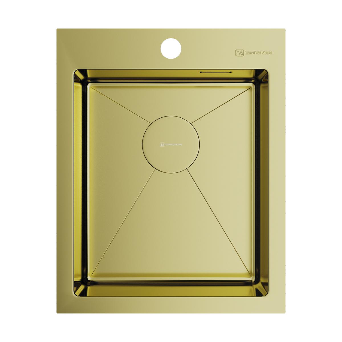 Врезная кухонная мойка Omoikiri Akisame 41-LG нерж.сталь/светлое золото 4973080