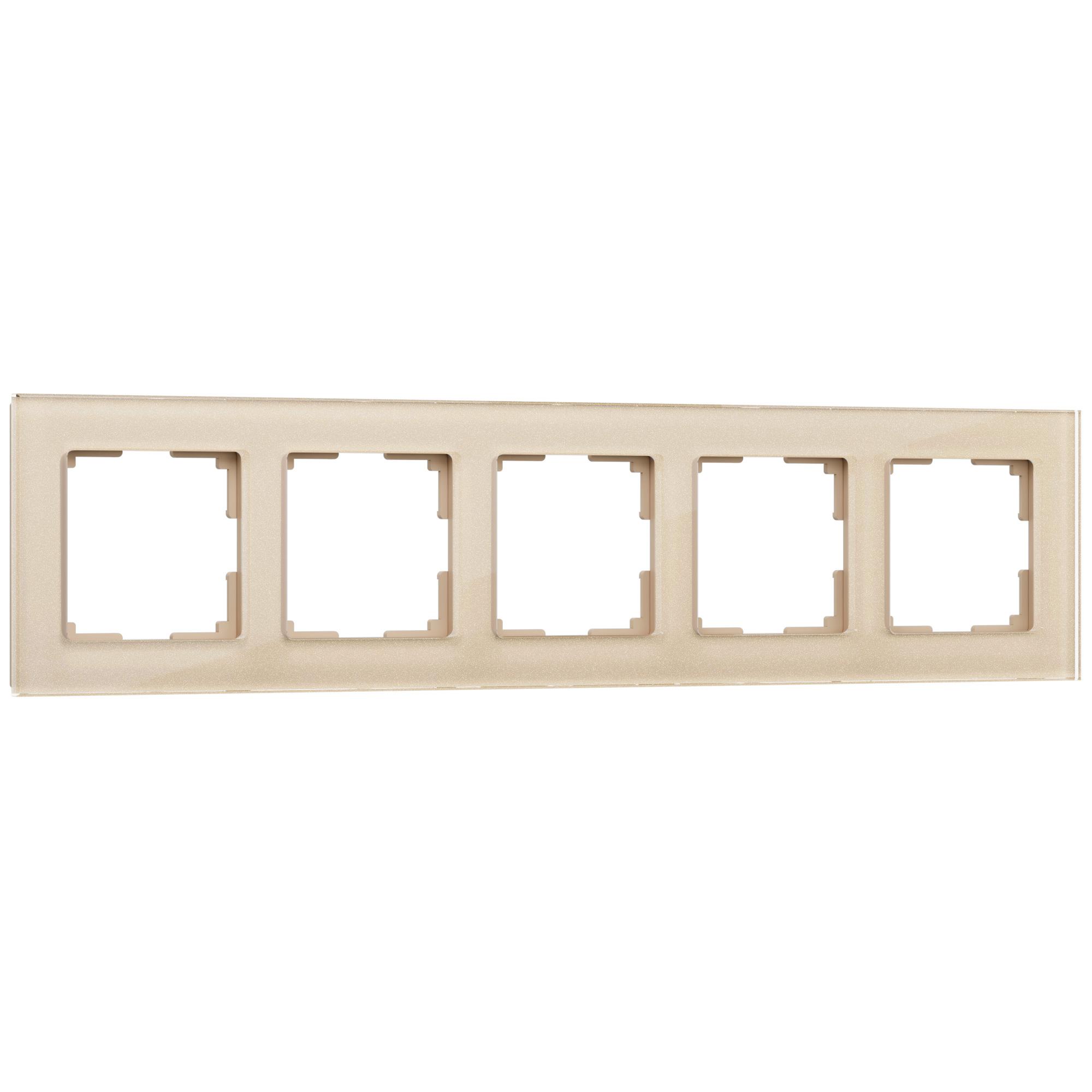 Рамка на 5 постов шампань Werkel W0051111