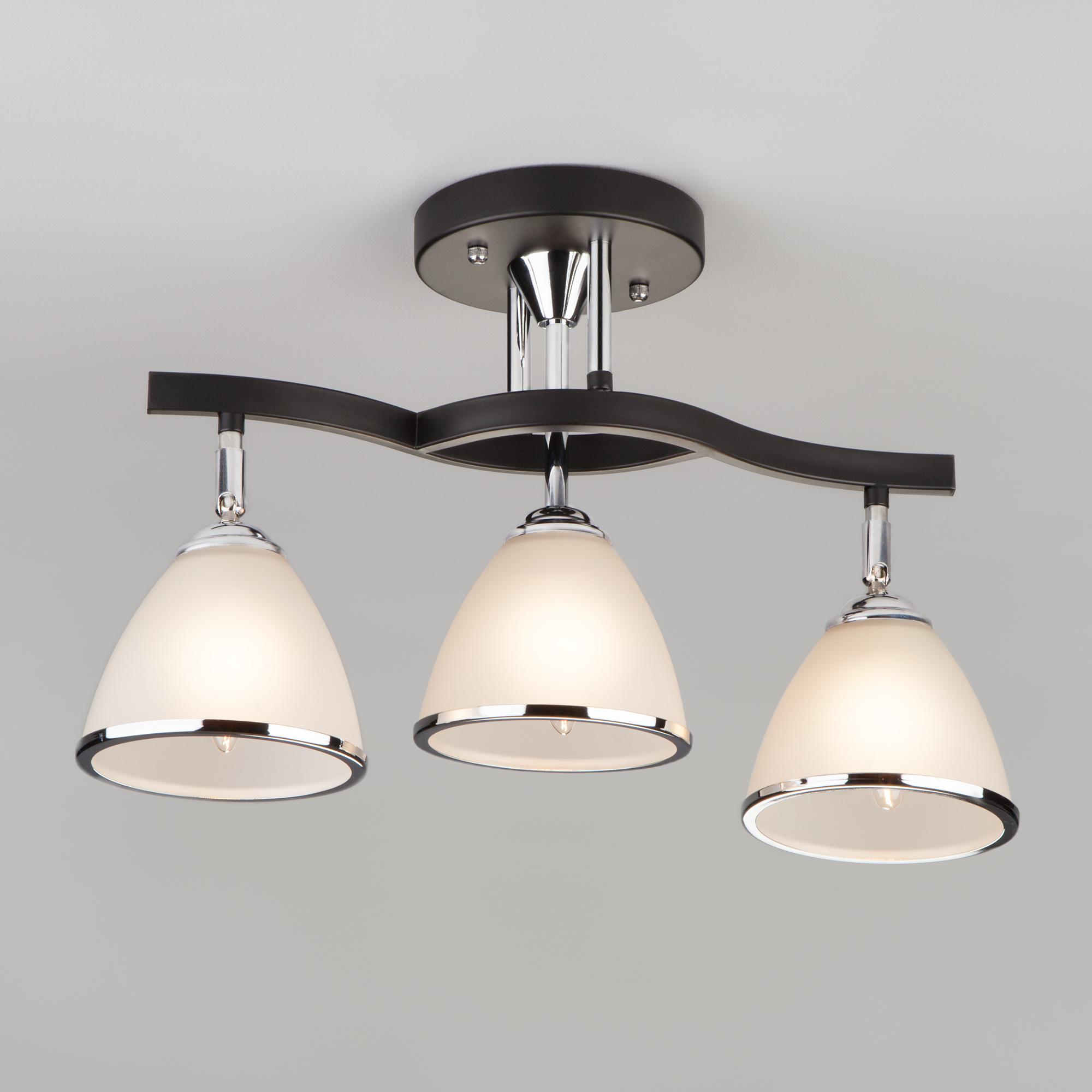 Люстра с поворотными плафонами Eurosvet 9612/3 хром/венге