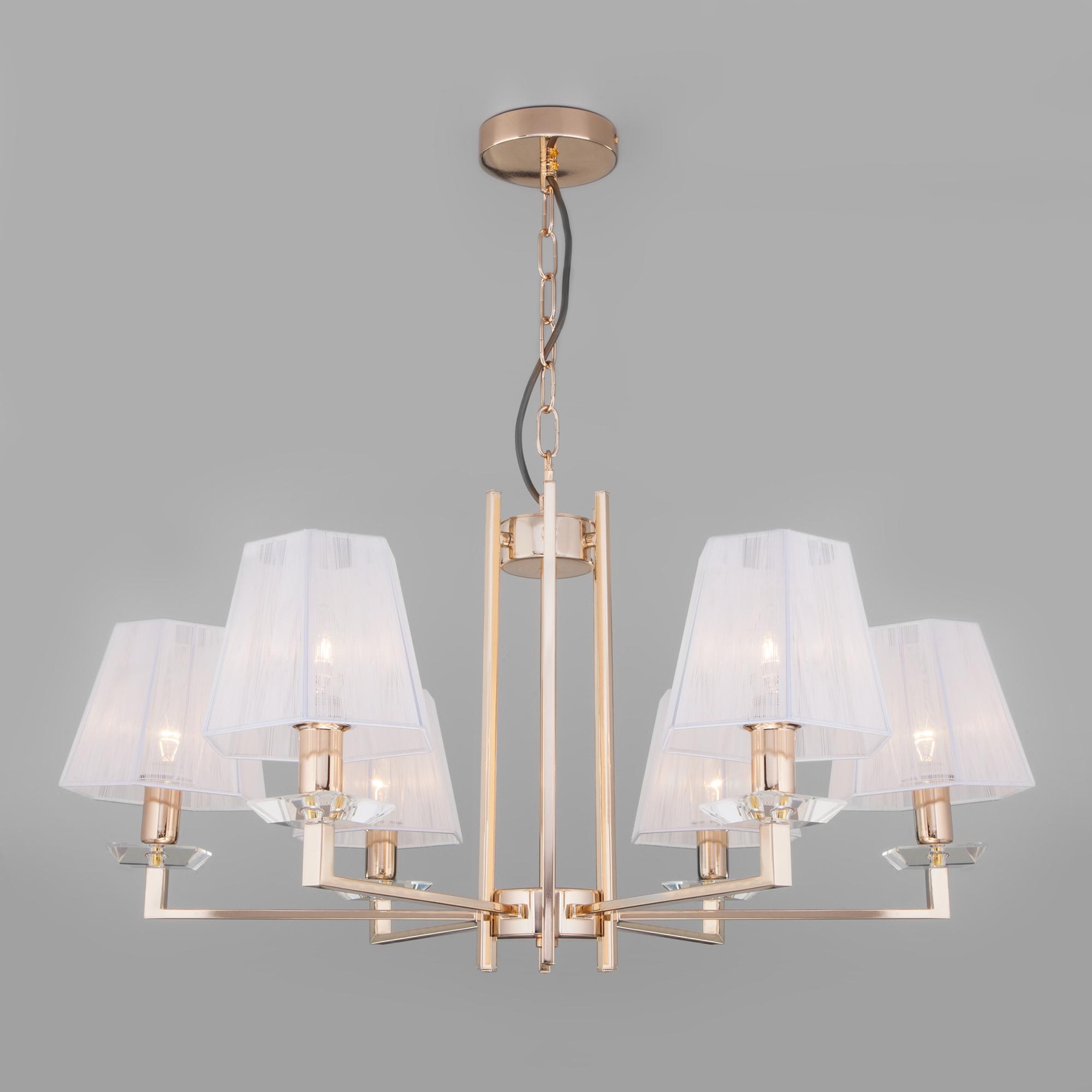 Подвесная люстра с абажурами Eurosvet 60114/6 золото