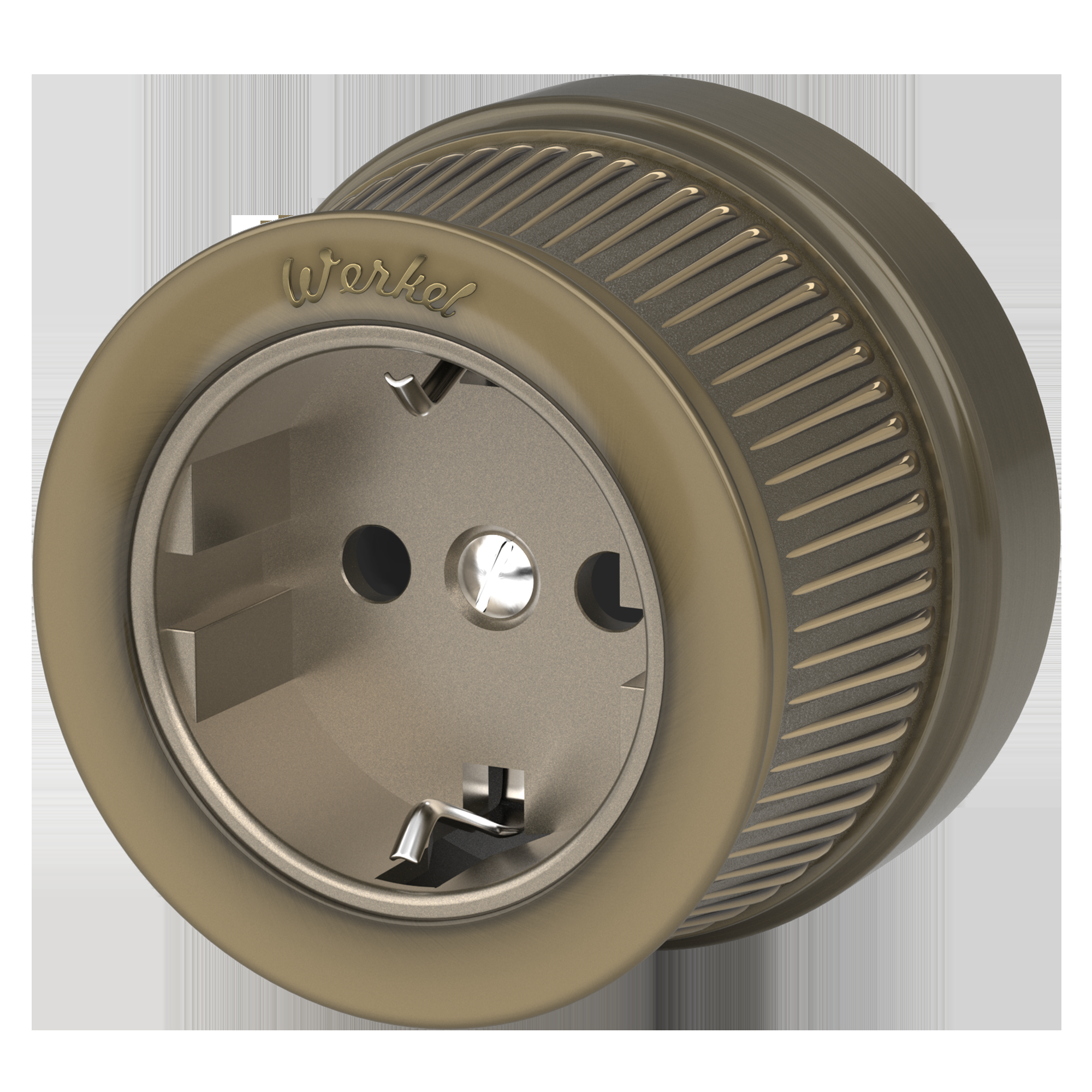 Розетка с заземлением Бронзовый ретро Werkel W5771012