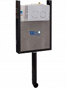 Инсталляция для напольного унитаза WeltWasser WW Amberg 404 MT-CR 10000009859 матовый хром кнопка