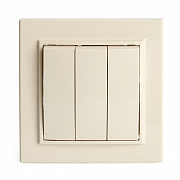 Выключатель трехклавишный Stekker Эрна PSW10-9007-02 39923