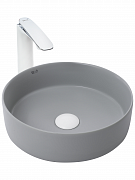 Раковина накладная WeltWasser 35.5/35.5/12 WW Elbach 3134 MFG 10000004513 матовая светло-серая