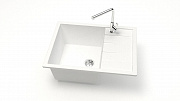 Мойка кухонная ZETT lab. T151Q001 белый лёд