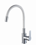 Смеситель для кухонной мойки с гибким изливом Rush Siple SI7335-60White