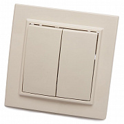 Выключатель двухклавишный Stekker Эрна PSW10-9004-02 39231