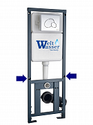 Инсталляция для подвесного унитаза WeltWasser WW Marberg 410 RD 10000008207 круглая кнопка хром