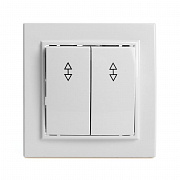 Выключатель двухклавишный Stekker Эрна PSW10-9008-01 39919