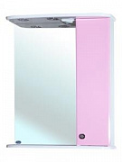 Зеркало-шкаф Bellezza Софи-60 белый/розовый с подсветкой
