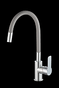 Смеситель для кухонной мойки с гибким изливом Rush Siple SI7335-60Grey