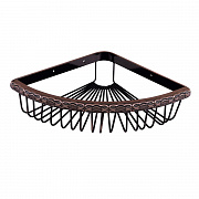 &quot;&quot;&quot;Аксессуары&quot;&quot; Jasmine полка угловая, 240х240х90 мм, черная бронза&quot;