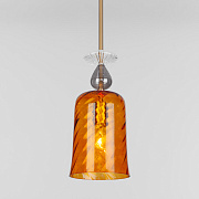 Подвесной светильник со стеклянным плафоном Eurosvet 50194/1 янтарный