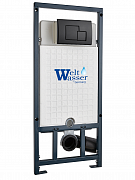 Инсталляция для унитаза WeltWasser WW Marberg 507 SE BL 10000011216 квадратная кнопка