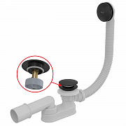 Сифон для ванны click/clak AlcaPlast A507BLACK-80
