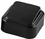 Выключатель двухклавишный Stekker Брест PSW06-22-20 32745