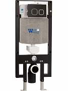 Инсталляция для подвесного унитаза WeltWasser WW Amberg 497 BL 10000008218 черная кнопка