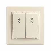 Выключатель двухклавишный Stekker Эрна PSW10-9008-02 39920