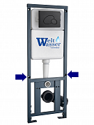 Инсталляция для унитаза WeltWasser WW Marberg 410 RD BL 10000011210 круглая кнопка